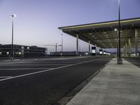 Cityscape: Asphalt Road with Street Lights