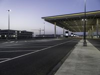 Cityscape: Asphalt Road with Street Lights