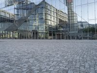 Cityscape of Berlin: A Cobblestone Road