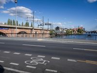 Cityscape of Berlin, Germany with Water Bridge