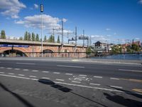 Cityscape of Berlin, Germany with Water Bridge