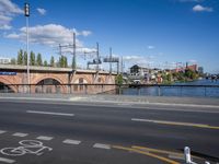Cityscape of Berlin, Germany with Water Bridge