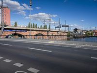 Cityscape of Berlin, Germany with Water Bridge
