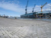 Cityscape of Bremen Harbor in Europe: Clear Sky