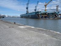 Cityscape of Bremen Harbor in Europe: Clear Sky