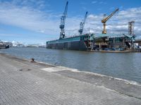 Cityscape of Bremen Harbor in Europe: Clear Sky