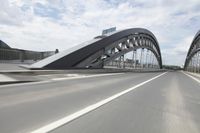 Cityscape of Frankfurt, Germany with architecture and bridge