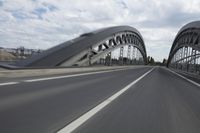 Cityscape of Frankfurt, Germany with architecture and bridge