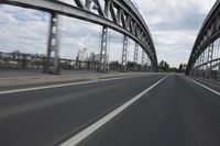 Cityscape of Frankfurt, Germany with architecture and bridge