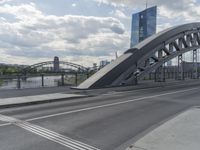 Cityscape of Frankfurt, Germany with Modern Architecture and Bridge
