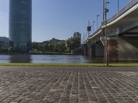 Cityscape of Frankfurt with Reflection in River