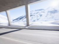 Cityscape in Germany with Snowy Mountains and Urban Infrastructure