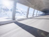 Cityscape in Germany with Snowy Mountains and Urban Infrastructure