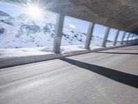 Cityscape in Germany with Snowy Mountains and Urban Infrastructure