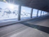 Cityscape in Germany with Snowy Mountains and Urban Infrastructure