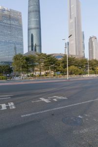 Cityscape of Guangzhou, China - Futuristic Architecture and Skyscrapers in Urban Metropolitan Area