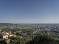 Cityscape of Italy: Tuscany in an Elevated View