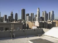 Cityscape of Los Angeles: Overlooking Downtown and Skyscrapers