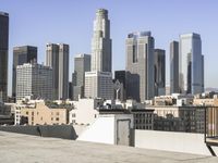 Cityscape of Los Angeles: Overlooking Downtown and Skyscrapers