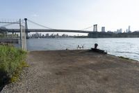 Cityscape of New York: Low Coastal Area with Water View