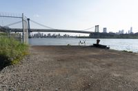 Cityscape of New York: Low Coastal Area with Water View