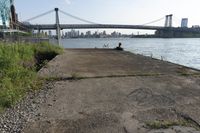 Cityscape of New York: Low Coastal Area with Water View