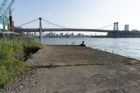 Cityscape of New York: Low Coastal Area with Water View