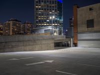 Cityscape at Night in Salt Lake City, Utah, USA