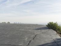 Cityscape Overlooking Road and Coastal Plain