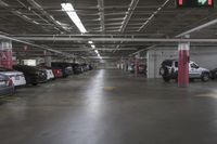 Cityscape Parking Lot in Low Light