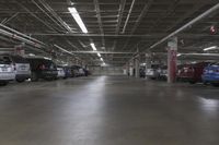 Cityscape Parking Lot in Low Light