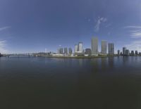 Cityscape of Tokyo: Clear Sky Over Coastal Bridge