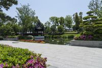 Classic Architecture in a Botanical Garden in China