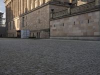 the courtyard at the palace is empty for use as an apartment complex in the city