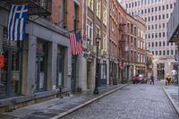 Classic Architecture and Cobblestone Roads in Manhattan