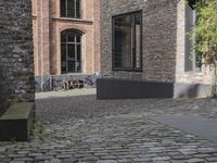 Classic Architecture in Cologne, Germany: Cobblestone Road