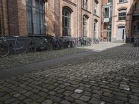 Classic Architecture in Cologne, Germany: Cobblestone Road