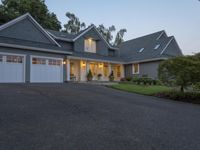 Classic Architecture Home in USA at Dawn