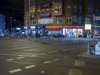 Classic Architecture and Night Lights in an Urban Setting