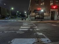 Classic Architecture and Nightlife in a Low-Lit Town