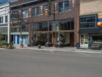 Classic Architecture on a Road in a Shopping Town