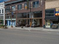 Classic Architecture on a Road in a Shopping Town