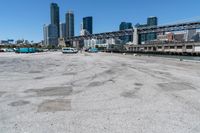 the concrete area has been cleaned by a dock area manager, who says it's a bit dirty