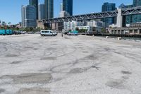 the concrete area has been cleaned by a dock area manager, who says it's a bit dirty