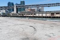 the concrete area has been cleaned by a dock area manager, who says it's a bit dirty