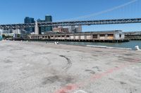 the concrete area has been cleaned by a dock area manager, who says it's a bit dirty