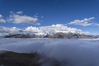 Above the Clouds: Aerial View of Mountains in China