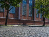 Clear Sky Over Berlin's Cobblestone Roads