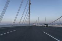 Clear Sky and Motion Blur on a Cable-Stayed Bridge