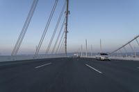 Clear Sky and Motion Blur on a Cable-Stayed Bridge